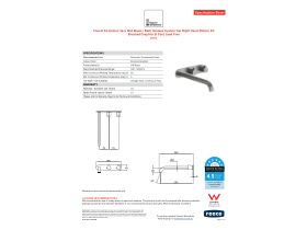 Specification Sheet - Faucet Strommen Vara Fin Wall Basin / Bath Hostess Tap System Right Hand 250mm Kit Brushed Graphite (6 Star) Lead Free