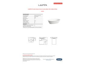Specification Sheet - LAUFEN The New Classic Above Counter Basin 550 x 380mm White