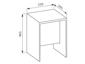 Kartell Stool 330 x 280 x 465mm Fume