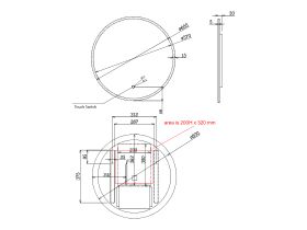 Kado Aspect 600mm Round LED Mirror