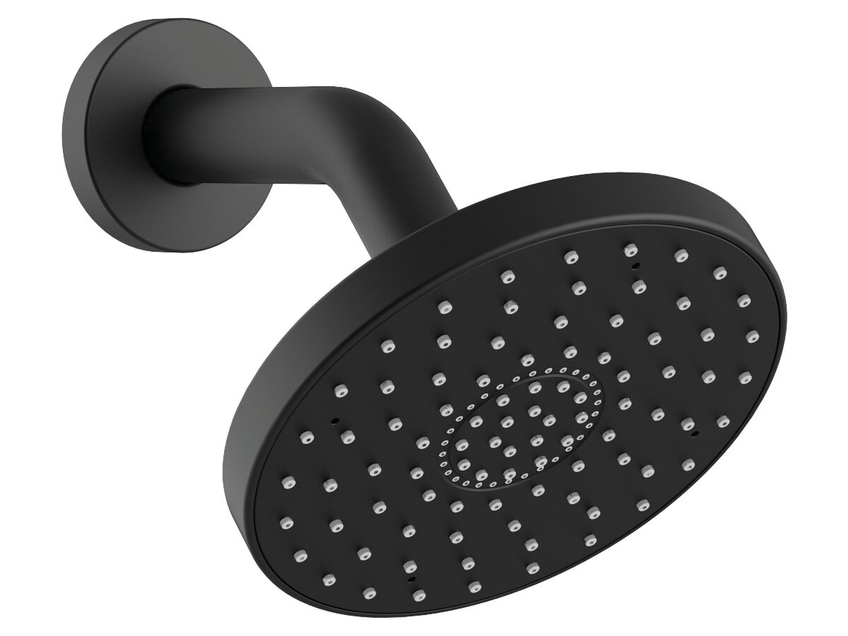 Nikles Pearl Wall Shower & Arm Matte Black