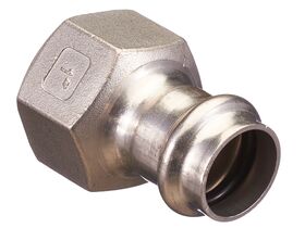>B< Press Stainless Steel Female Straight Connector 22mm x 1"