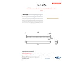 Specification Sheet - Sussex Scala Double Towel Rail 900mm LUX PVD Brushed Pure Gold