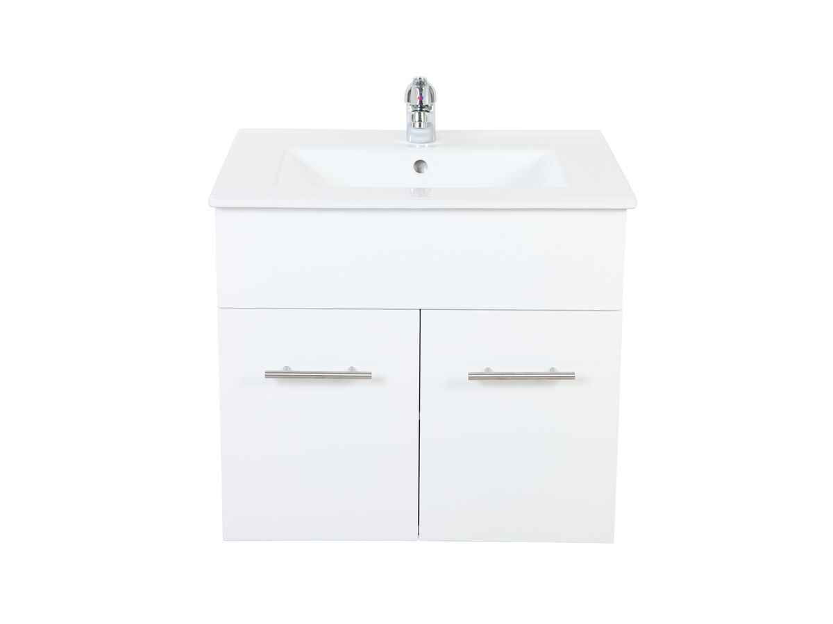 Posh Bristol MK2 600mm Wall Hung Vanity Unit Centre Bowl 1 Taphole