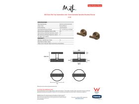 Specification Sheet - Milli Etch Wall Top Assemblies with 15mm Extended Spindles Brushed Bronze