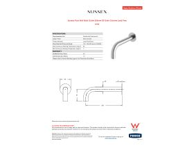 Specification Sheet - Sussex Pure Wall Bath Outlet 200mm EP Satin Chrome Lead Free