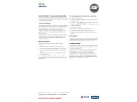 Warranty - Arco Valves