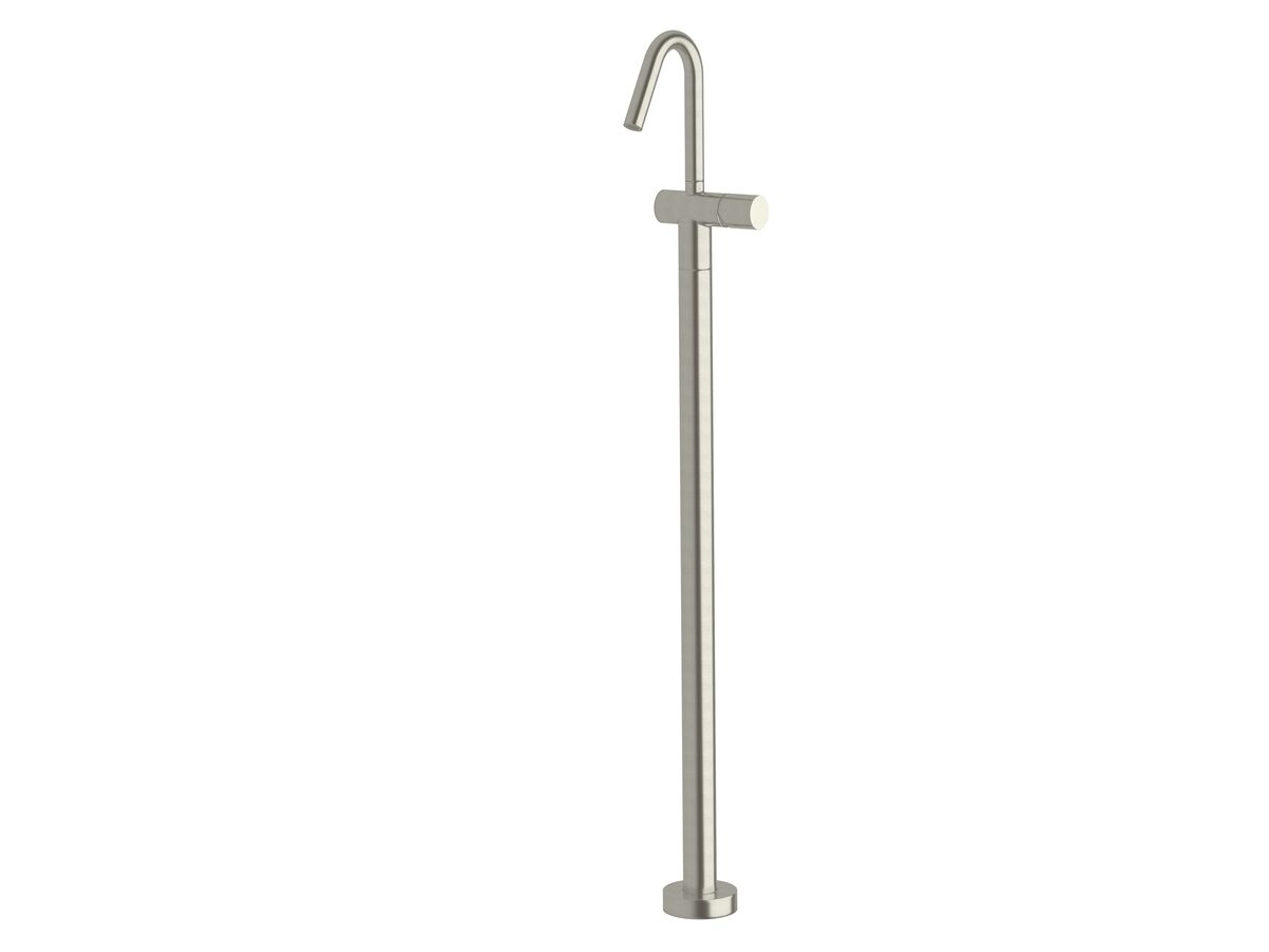 Sussex Pure Floor Mounted Basin Mixer Tap PVD Brushed Nickel (5 Star)