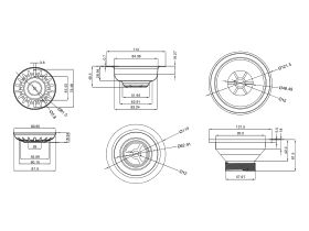 Memo Basket Plug & Waste 90mm x 50mm (Suits Stainless Steel Sinks) Stainless Steel