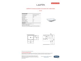 Specification Sheet - LAUFEN Pro S Undercounter Basin with Overflow 525 x 400mm White