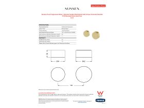 Specification Sheet - Sussex Pure Progressive Mixer / Diverter System Right Hand with Cirque Textured Handles PVD Brushed Gold Lead Free