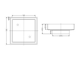Mizu Drift MK2 Tile Insert Waste 80mm Chrome