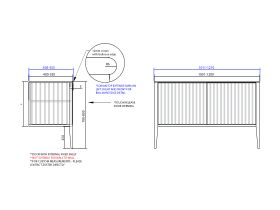 ISSY Custom Cloud I 1001-1200mm x 400-550mm x 700-800mm Vanity Unit with Legs 2 Touch Latch Doors (No Basin)