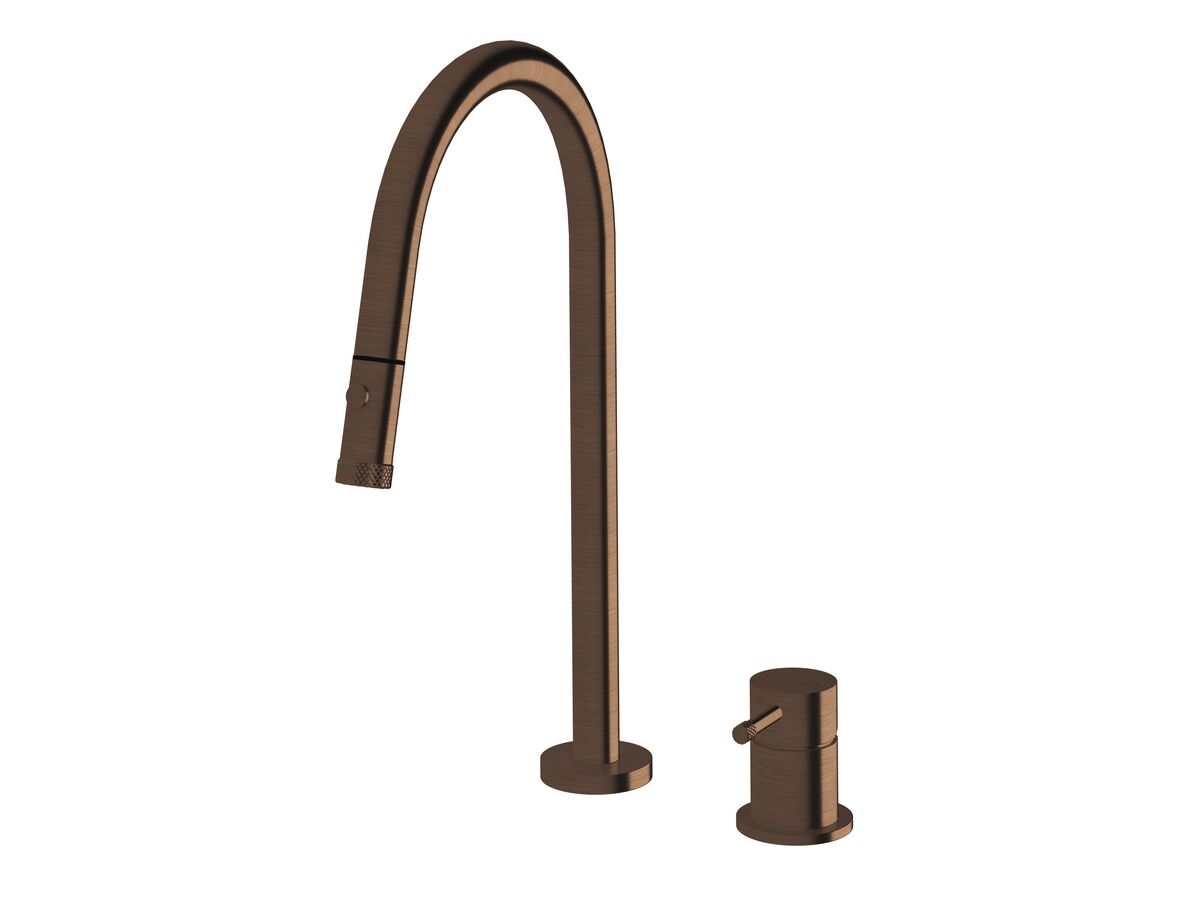 Hero - Sussex Scala Nova Hob Sink Mixer Set Pull Out Spray PVD Brushed Bronze (5 Star) Lead Free