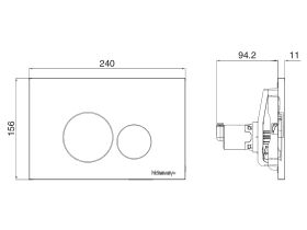 Hideaway+ Round Button Metal