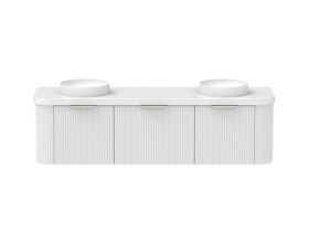 Supporting Image - Kado Neue Fluted Double Curve All Drawer 1800mm Wall Hung Vanity with Double Basin Durasein 50mm Top Ultra White