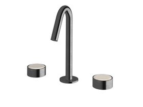 Supporting Image - Sussex Pure Elemental Basin Set PVD Brushed Gunmetal (5 Star) Lead Free with Aurora Insert