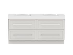 Hero - Kado Lux Ensuite All Drawer Twin 1800mm Floor Mount Double Basin 90mm Top