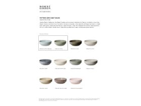 Specification Sheet - Robert Gordon Potters 370mm Semi Inset Basin