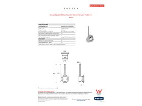 Specification Sheet - Sussex Scala Wall Mixer Tap with 100mm Extension Pin Chrome
