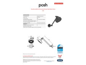 Specification Sheet - Posh Bristol MK2 All Directional Shower Matte Black (3 Star)
