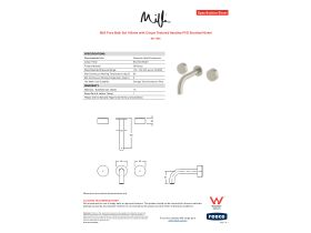 Specification Sheet - Milli Pure Bath Set 160mm with Cirque Textured Handles PVD Brushed Nickel