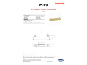 Specification Sheet - Mizu Soothe Vertical Double Robe Hook Brushed Brass