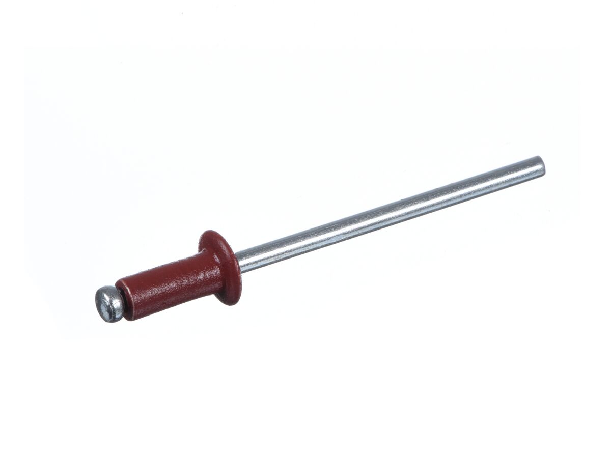 Bridgland Rivet Col/Steel 3.2mm(4-3)Manor Red (100)