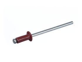 Bridgland Rivet Col/Steel 3.2mm(4-3)Manor Red (100)