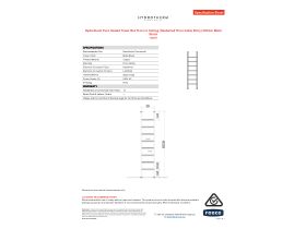 Specification Sheet - Hydrotherm Pure Heated Towel Rail Floor to Ceiling (Hardwired Floor Cable Entry) 550mm Matte Black