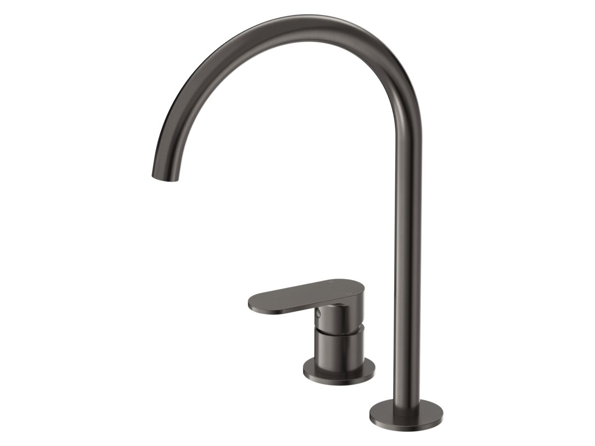 Hero - Mizu Soothe MK2 Extended Height Hob Mixer Set Brushed Gunmetal (5/6 Star) Lead Free