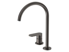 Hero - Mizu Soothe MK2 Extended Height Hob Mixer Set Brushed Gunmetal (5/6 Star) Lead Free