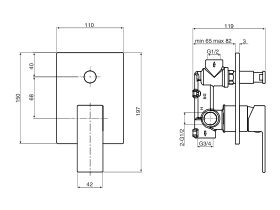 Mizu Bloc MK2 Shower Mixer with Diverter