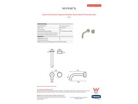 Specification Sheet - Sussex Pure Elemental Progressive Bath Mixer System 200mm PVD Brushed Nickel