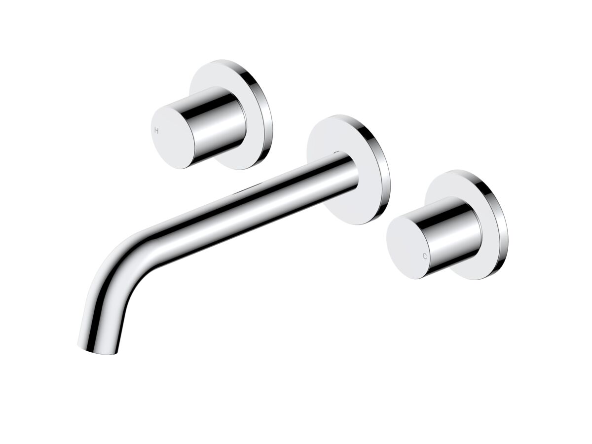 Hero - Mizu Drift Dial Wall Basin / Bath Tap Set Chrome (6 Star) Lead Free