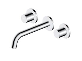 Hero - Mizu Drift Dial Wall Basin / Bath Tap Set Chrome (6 Star) Lead Free