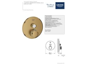 Technical Guide - GROHE SmartControl Concealed Thermostatic 1 Button Trimset Round Brushed Cool Sunrise