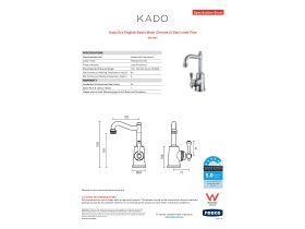 Specification Sheet - Kado Era English Basin Mixer Chrome (5 Star) Lead Free