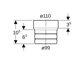 Geberit Slab Repair Coupling 110mm