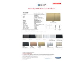 Specification Sheet - Geberit Sigma 70 Dual Flush Button