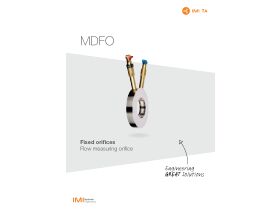 Specification Sheet - TA MDFO Flow Measuring Orifices