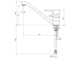 Roca L20 Sink Mixer Chrome (4 Star)