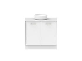 Supporting Image - Kado Lux All Door 900mm Floor Mounted Vanity Centre Basin 20mm - White Shaker Front