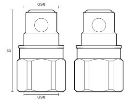 Technical Drawing - Performa Spindle Body Extender Ceramic Disc Lead Free