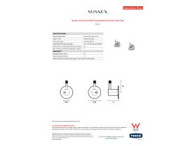 Specification Sheet - Sussex Scala Nova Wall Top Assembly Chrome Lead Free