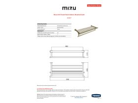 Specification Sheet - Mizu Drift Accessories Brushed Gold