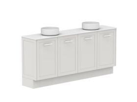 Supporting Image - Kado Lux Ensuite All Door 1800mm Floor Mount Double Basin 12mm Durasein Top