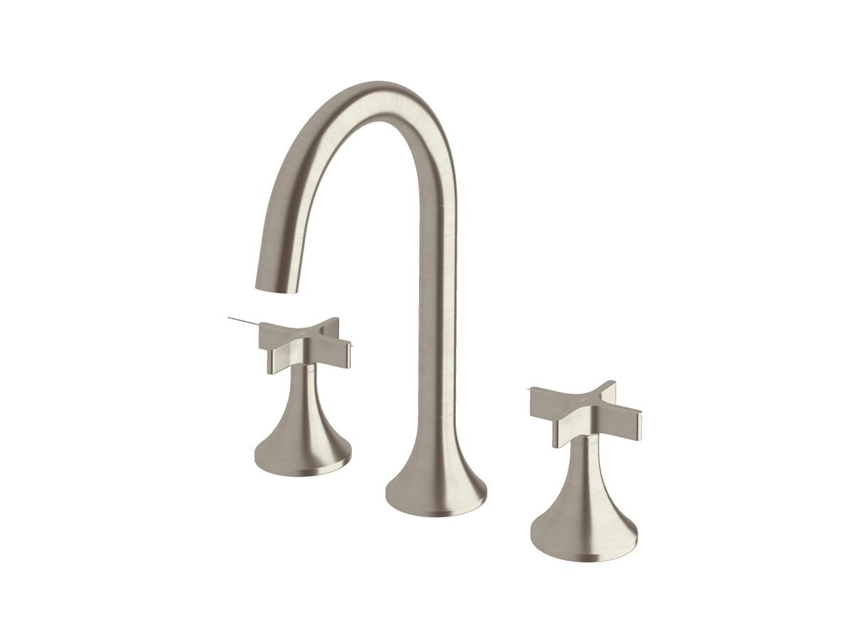 Sussex Oria Cross Basin Set PVD Brushed Nickel (5 Star)