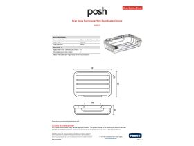 Specification Sheet - Posh Solus Rectangular Wire Soap Basket Chrome