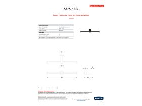 Specification Sheet - Sussex Pure Double Toilet Roll Holder Matte Black